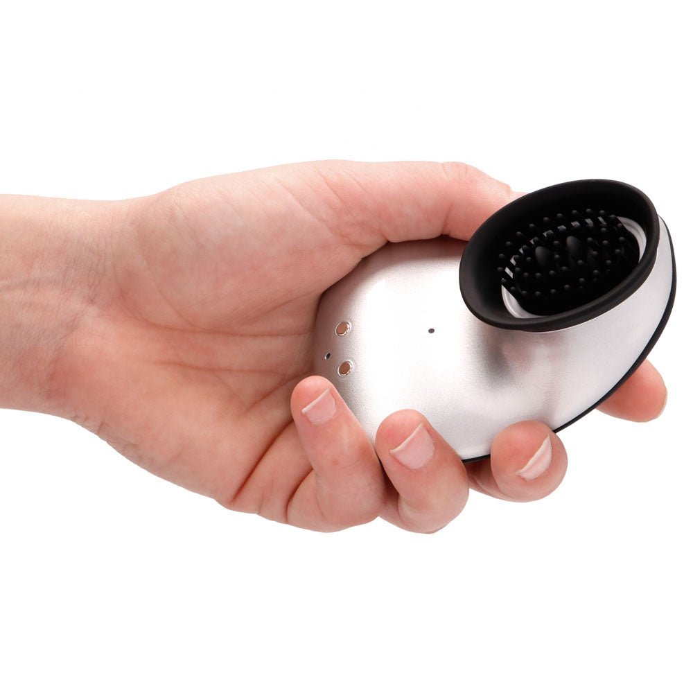 Twitch 1 - Silver USB Rechargeable Suction Vibrator